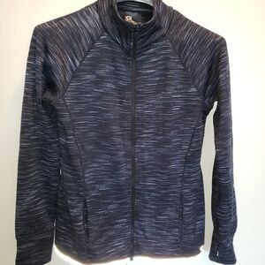 Gap Fit Navy and White Performance Full Zip Jacket